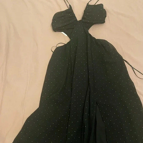 Topshop | Dresses | Topshop Nwt Cutout Black Maxi Dress With Slit | Poshmark